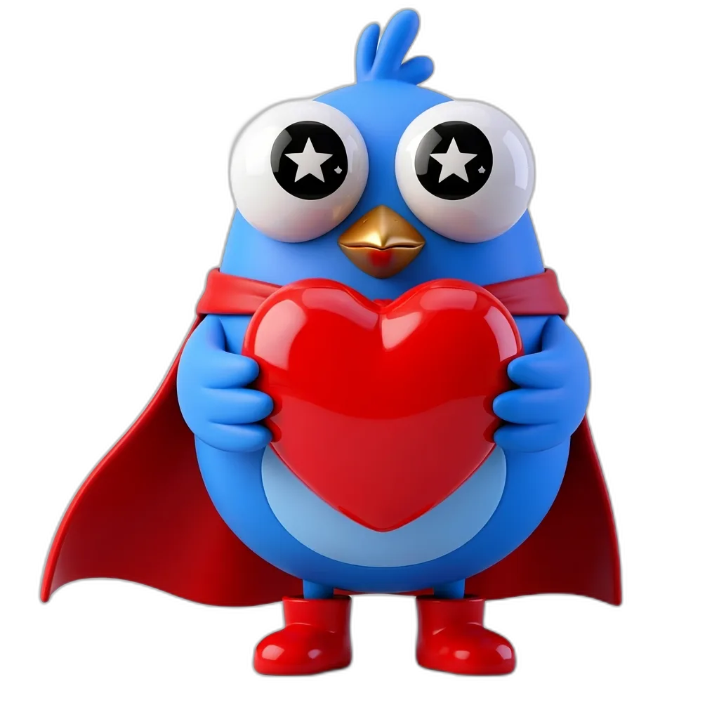 Billie holding a heart