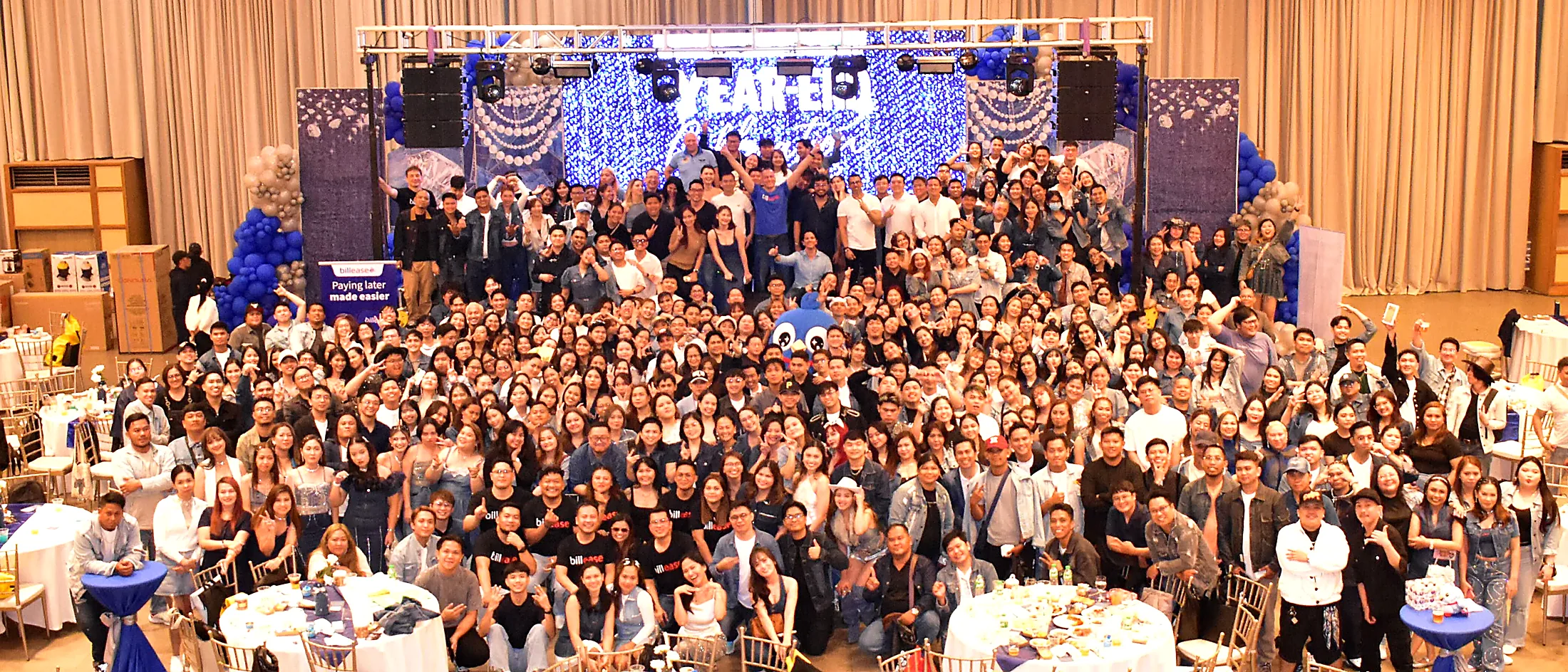 Billease employees at the company year-end party